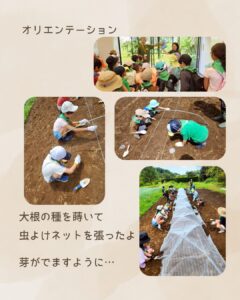 森のこども隊 秋やさいチーム 1回目の活動の様子